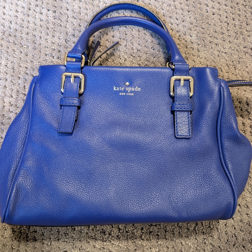 Kate Spade Rare Royal Blue Pebble Leather Handbag